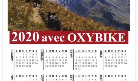 Le désormais classique calendrier magnétique d'OXYBIKE est  disponible dans votre magasin ,2 versions cette année ,venez vite !!!!